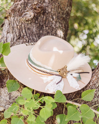 Enchanted Moment Wide Brim Hat, Cream