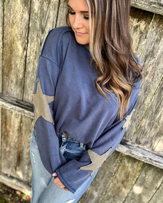 Dusty Skies Pullover, Denim