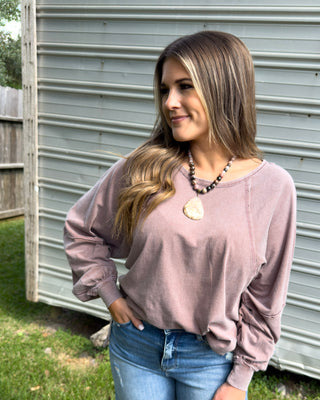 Bonfire Side Oversized Tee, Brown