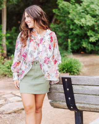 Fashion Forward Cargo Skirt, Olive