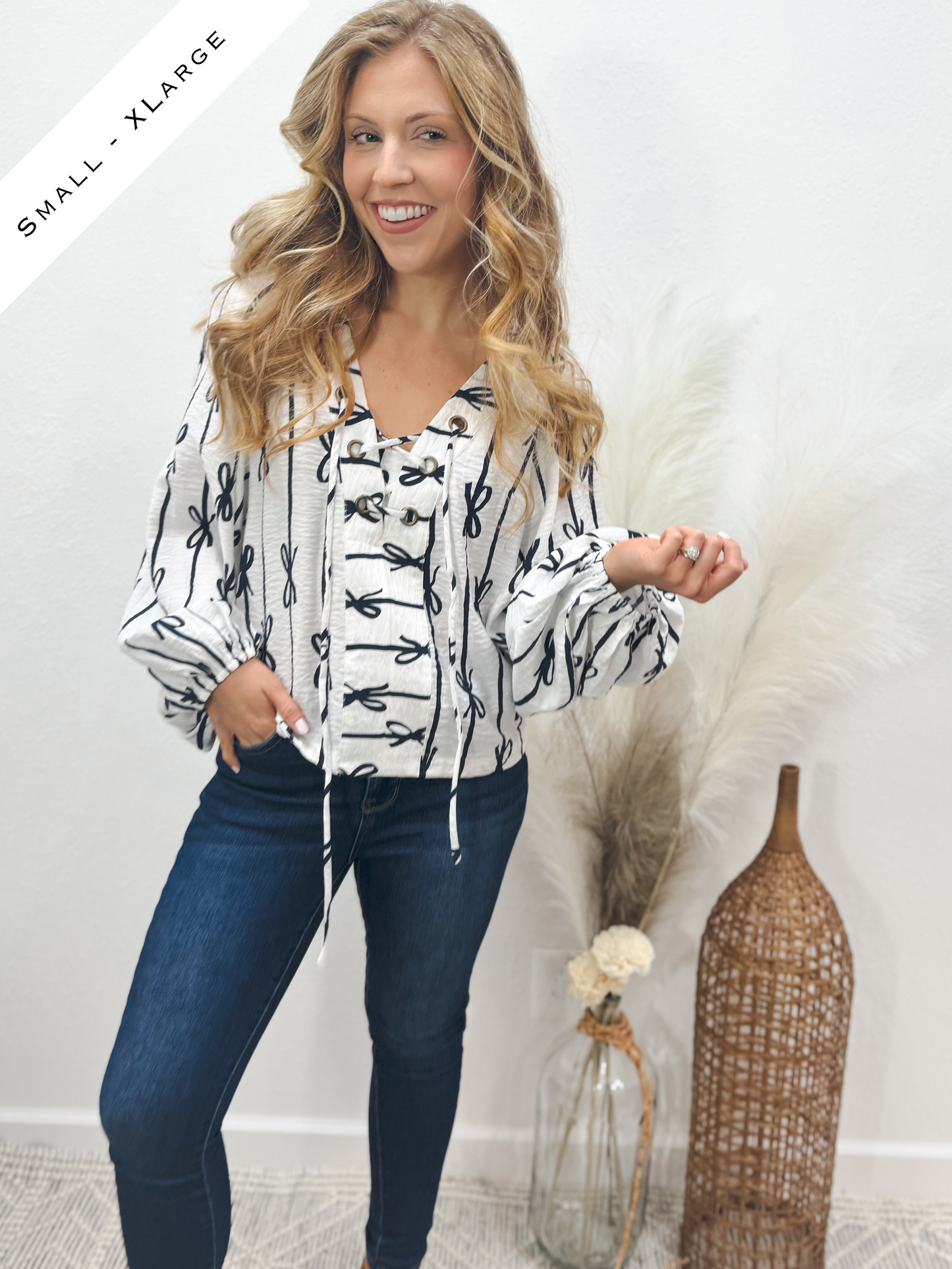 Bow-Tiful Top, Navy