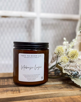 Soy Candle, MaKenzie Layne - 16oz. Amber Glass