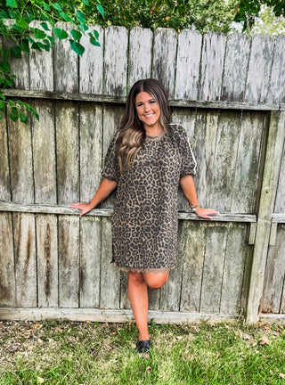 On the Wild Side Mini Dress, Cocoa