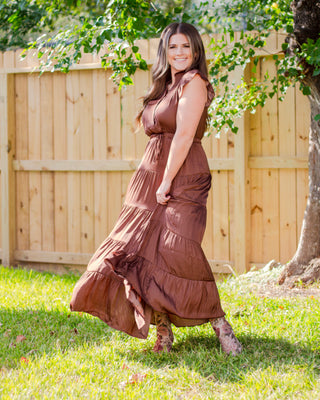 Charmed & Chic Maxi Dress, Chocolate