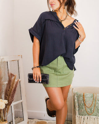 Fashion Forward Cargo Skirt, Olive