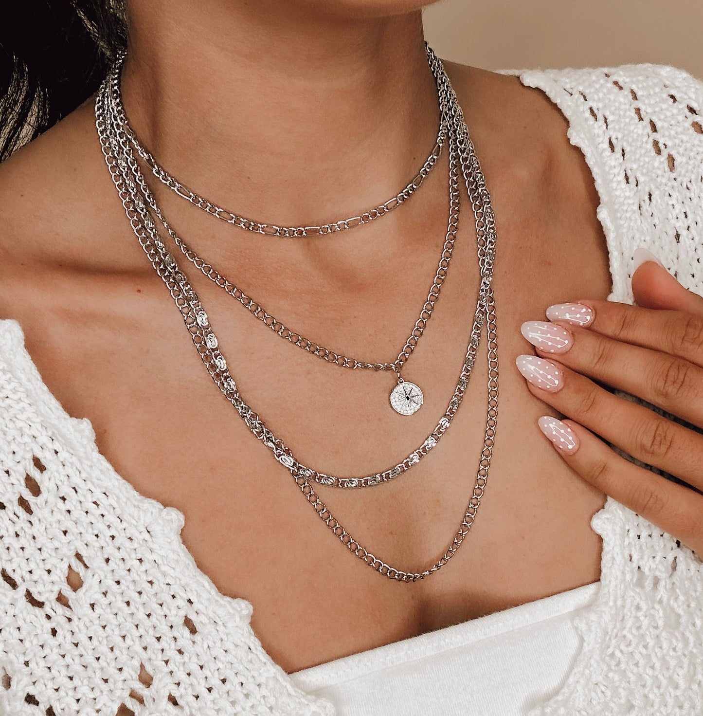 Goddess Collection - Zara Necklace, Silver