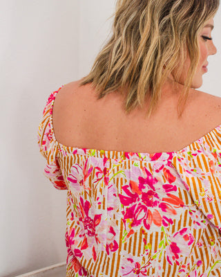 Golden Garden Top, Pink