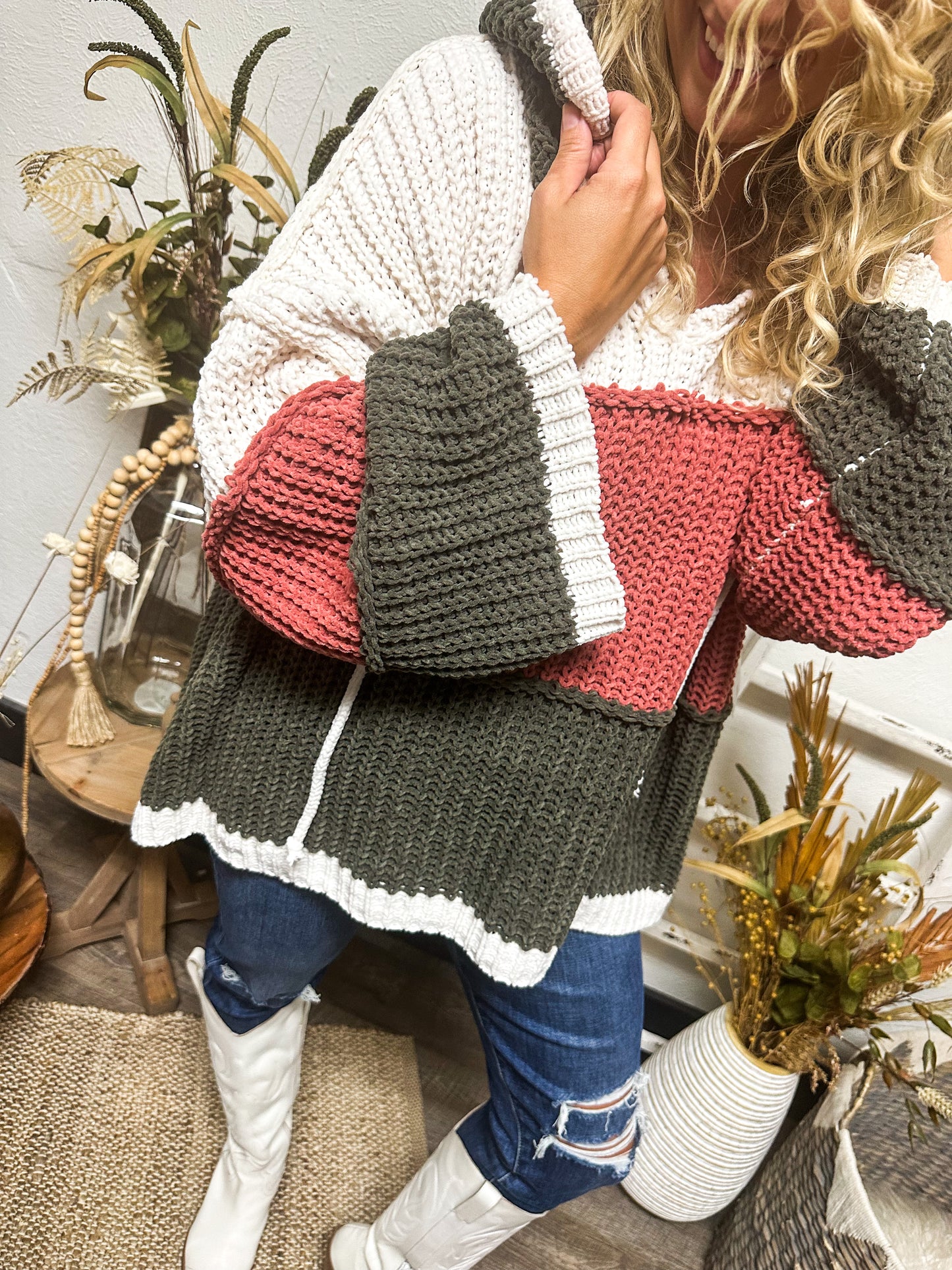 Brick Setter Hooded Sweater, Olive