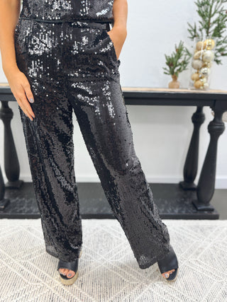 Seen In Sequin Pants, Black