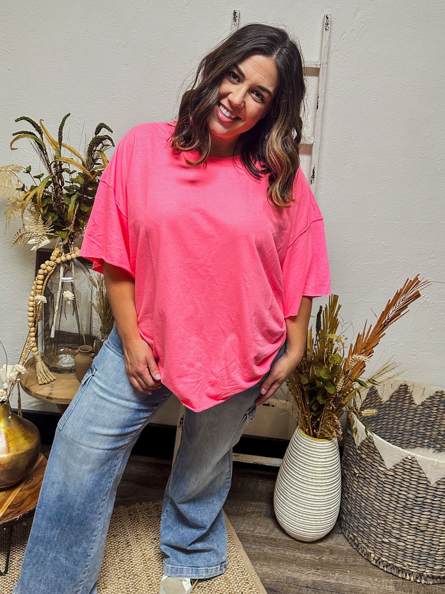 All Basic Top, Coral Pink