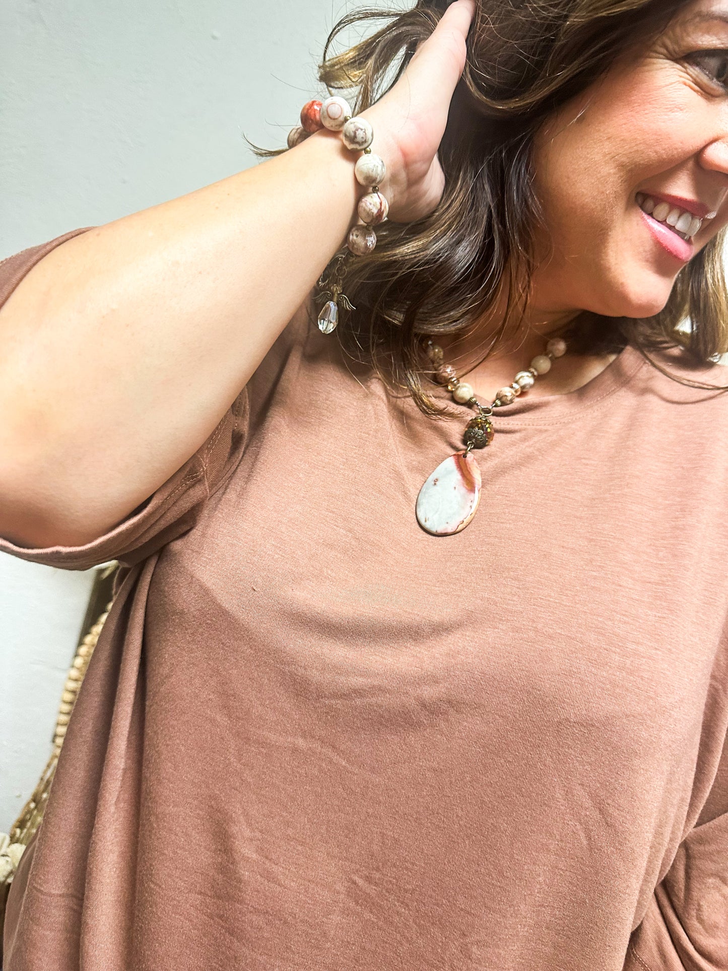 One of a Kind Necklace, Mauve