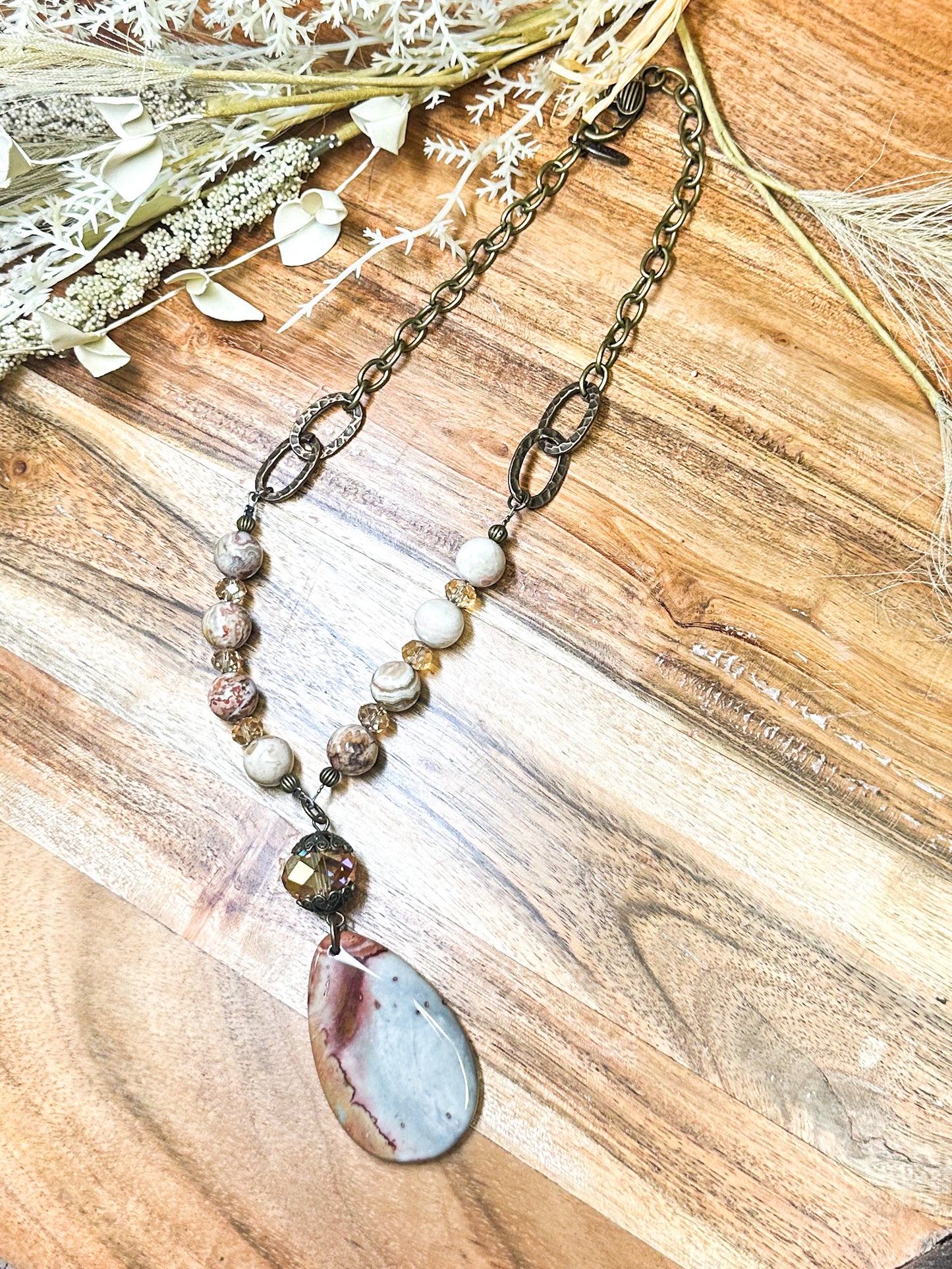 One of a Kind Necklace, Mauve