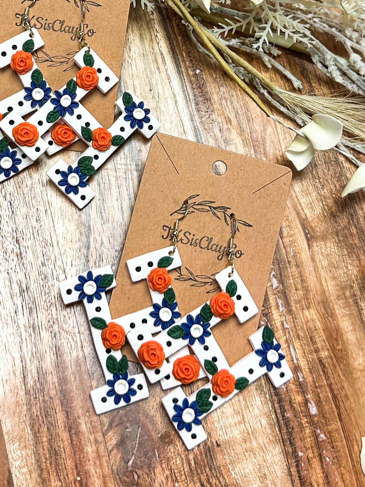 Floral in the Ballpark Earrings