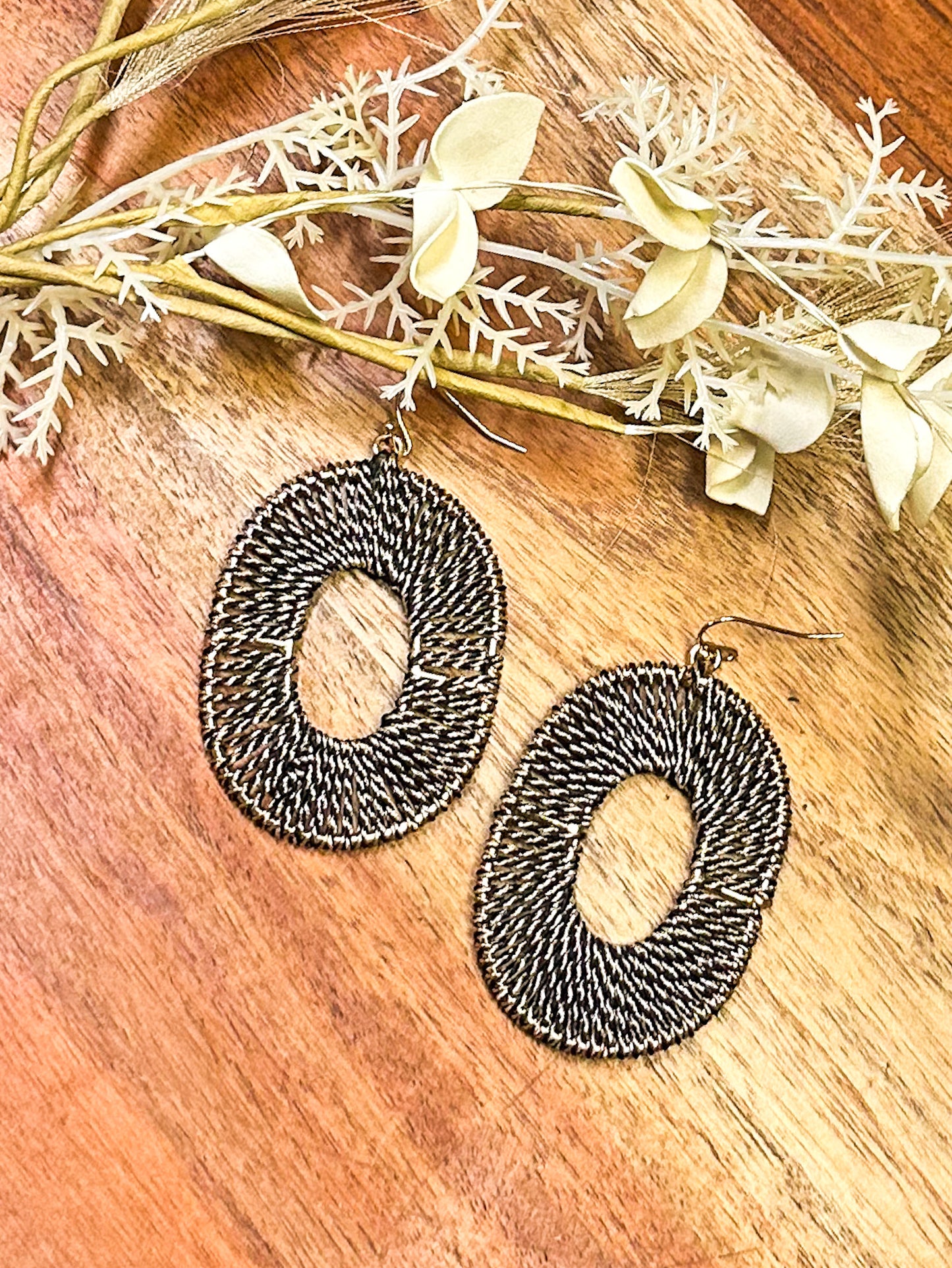 Wrap Around Earrings, Black