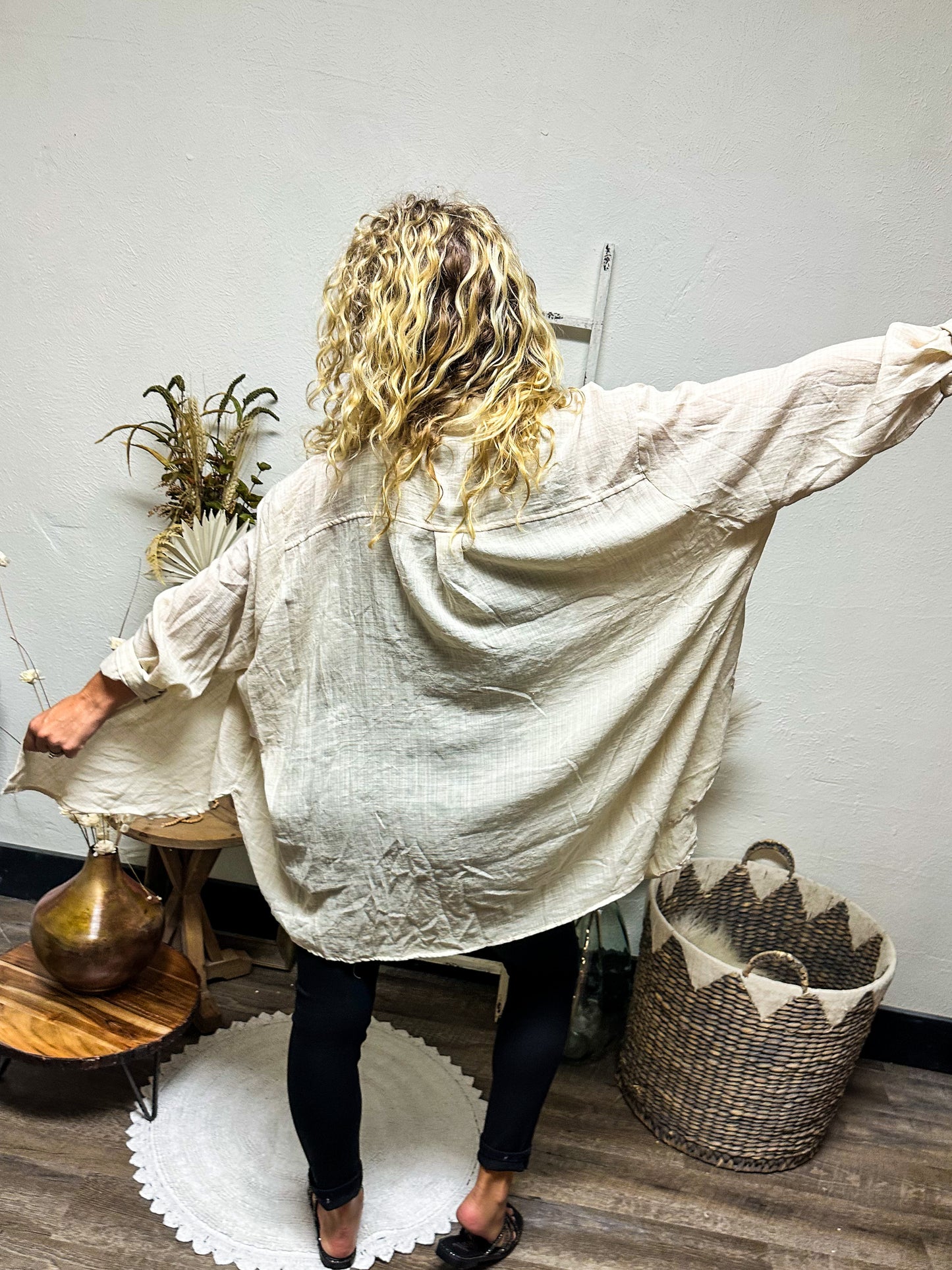 Carefree Days Top, Beige