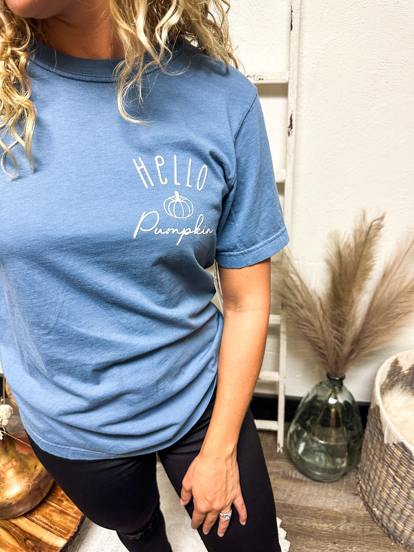 Sweet Pumpkin Graphic Tee, Blue