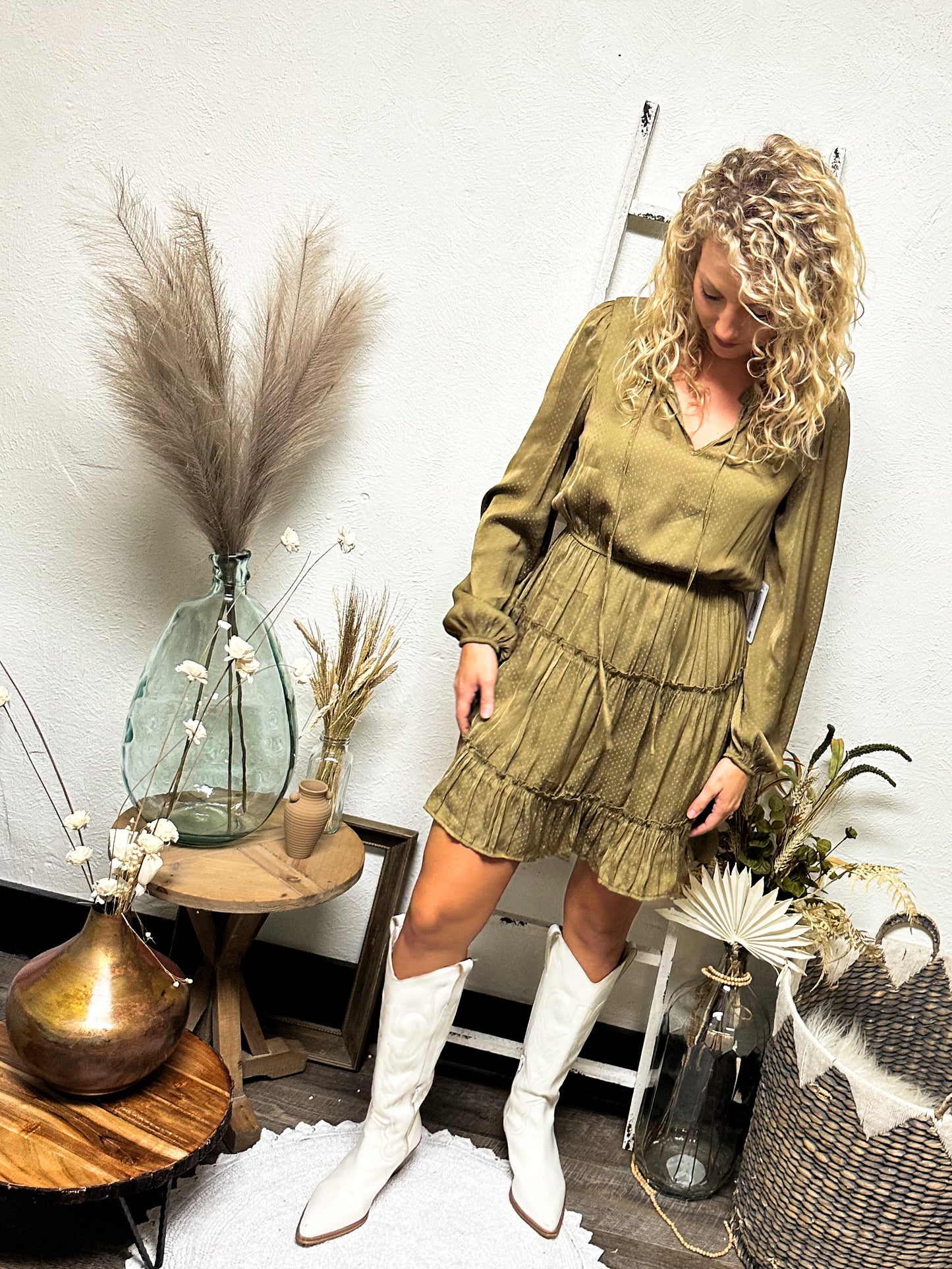 Prim & Proper Dress, Olive