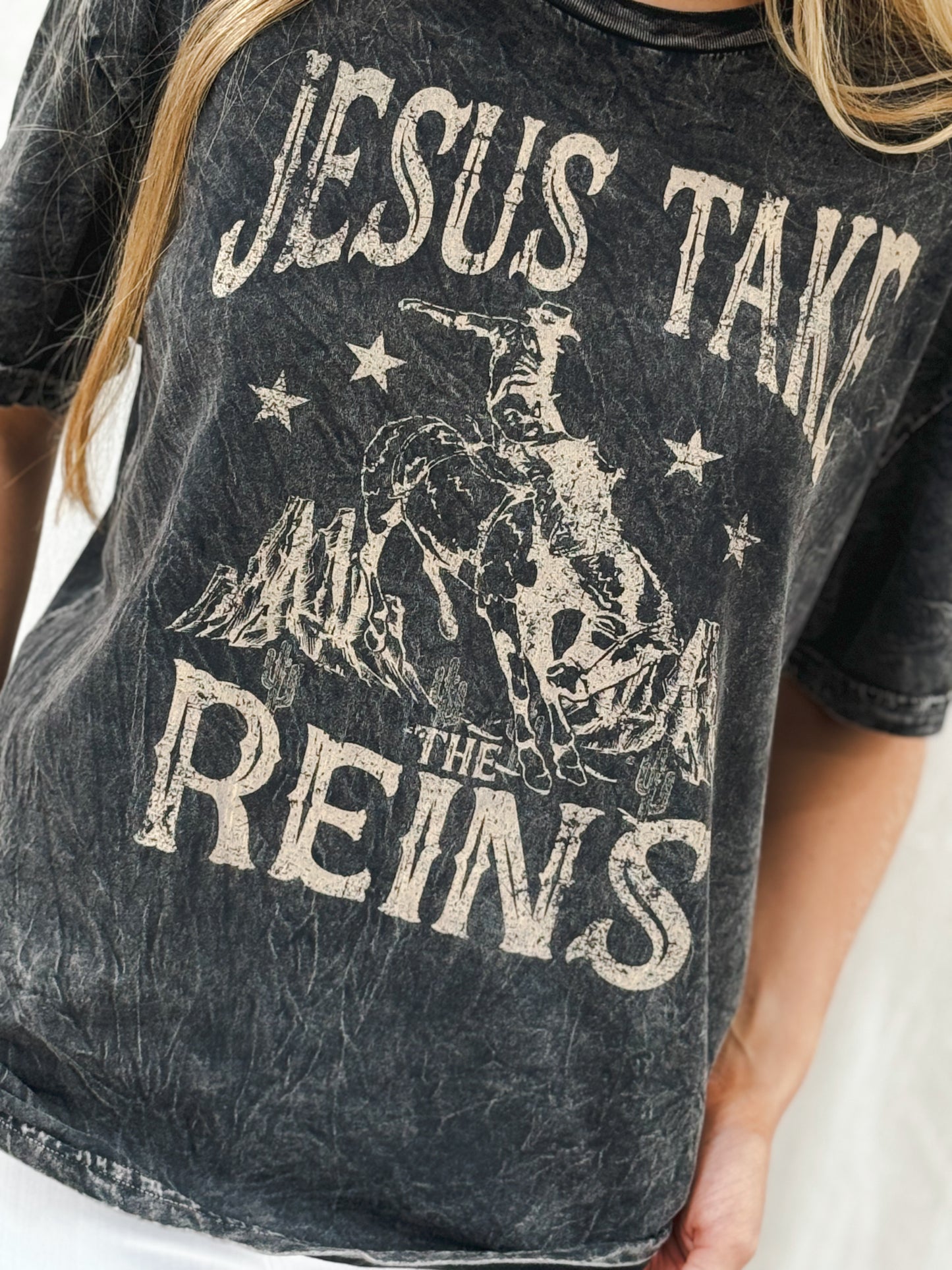 Take the Reigns Graphic Tee, Black