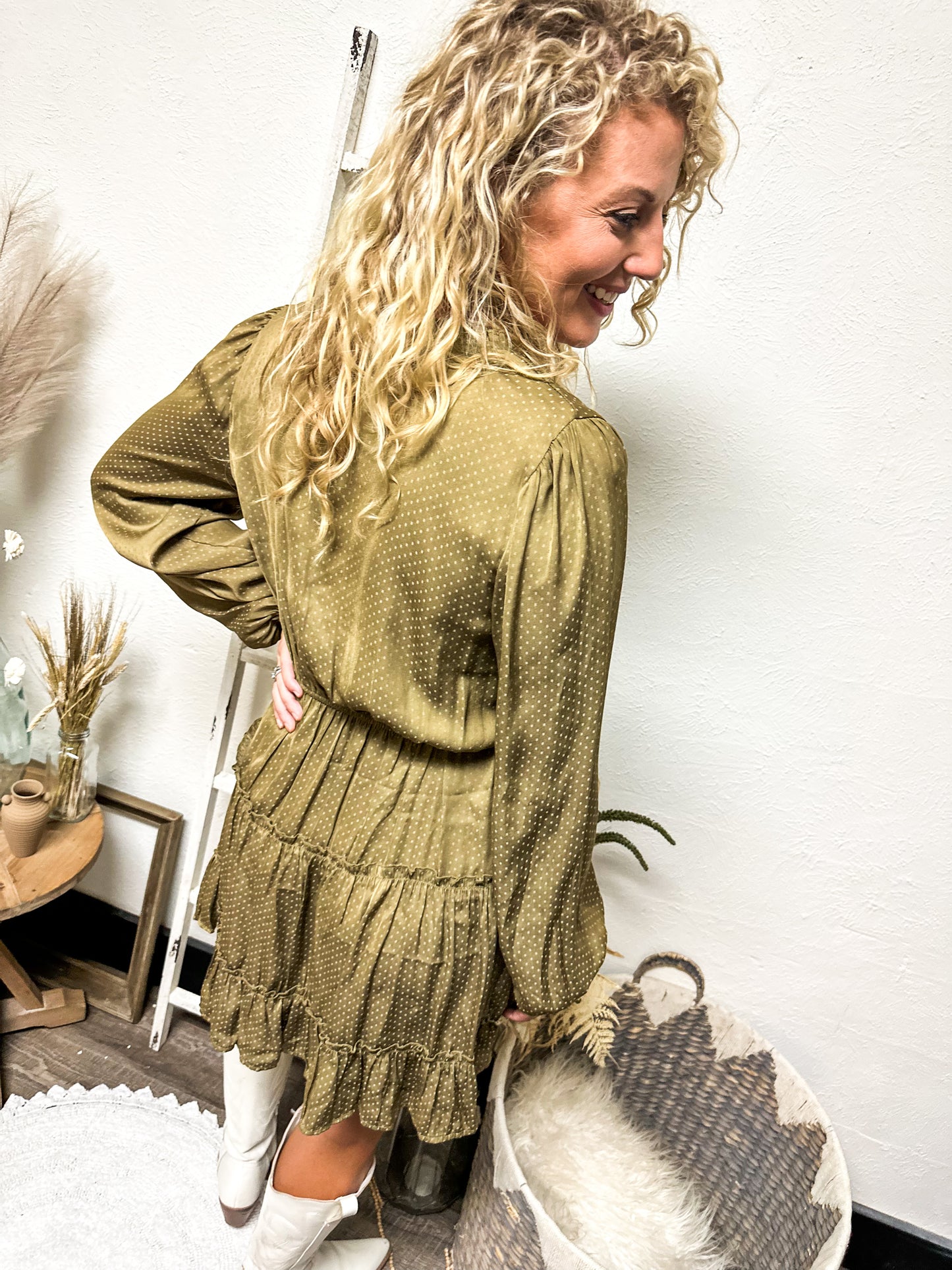 Prim & Proper Dress, Olive