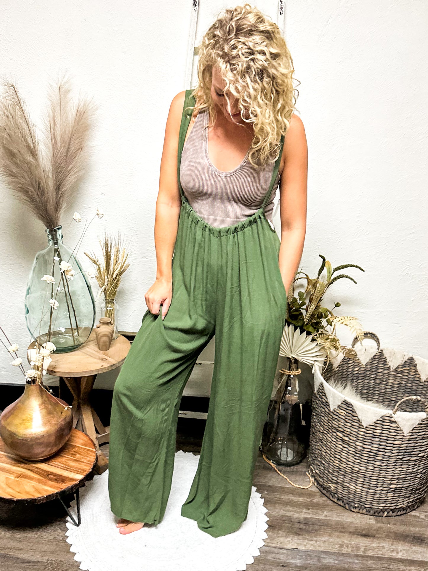 First Look Jumpsuit, Olive