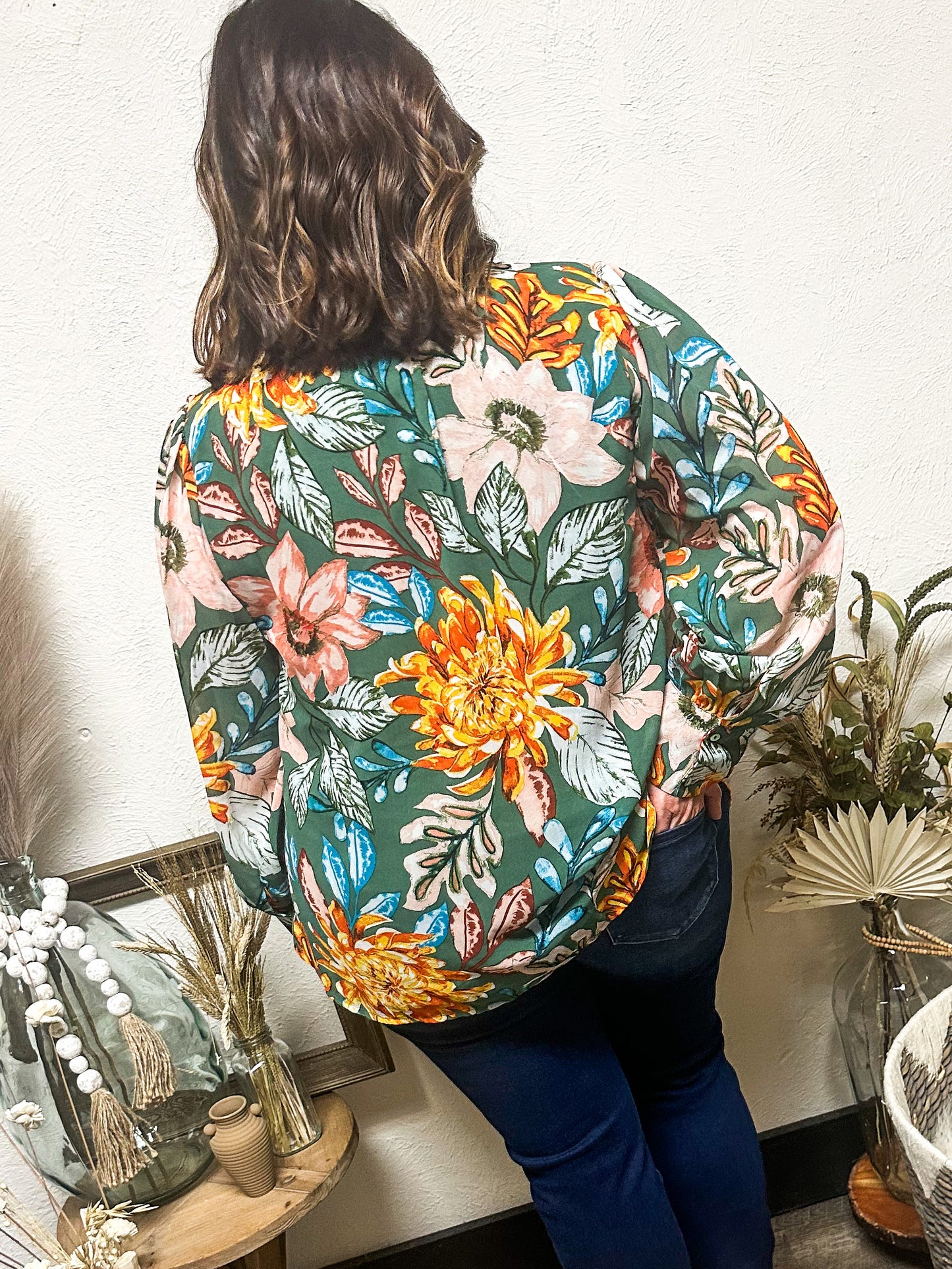 Delighted in Love Top, Green