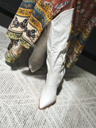 The Bandera Cowboy Boots, White