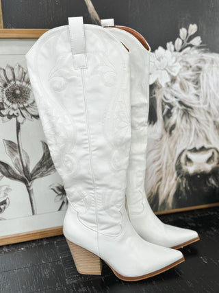 The Bandera Cowboy Boots, White