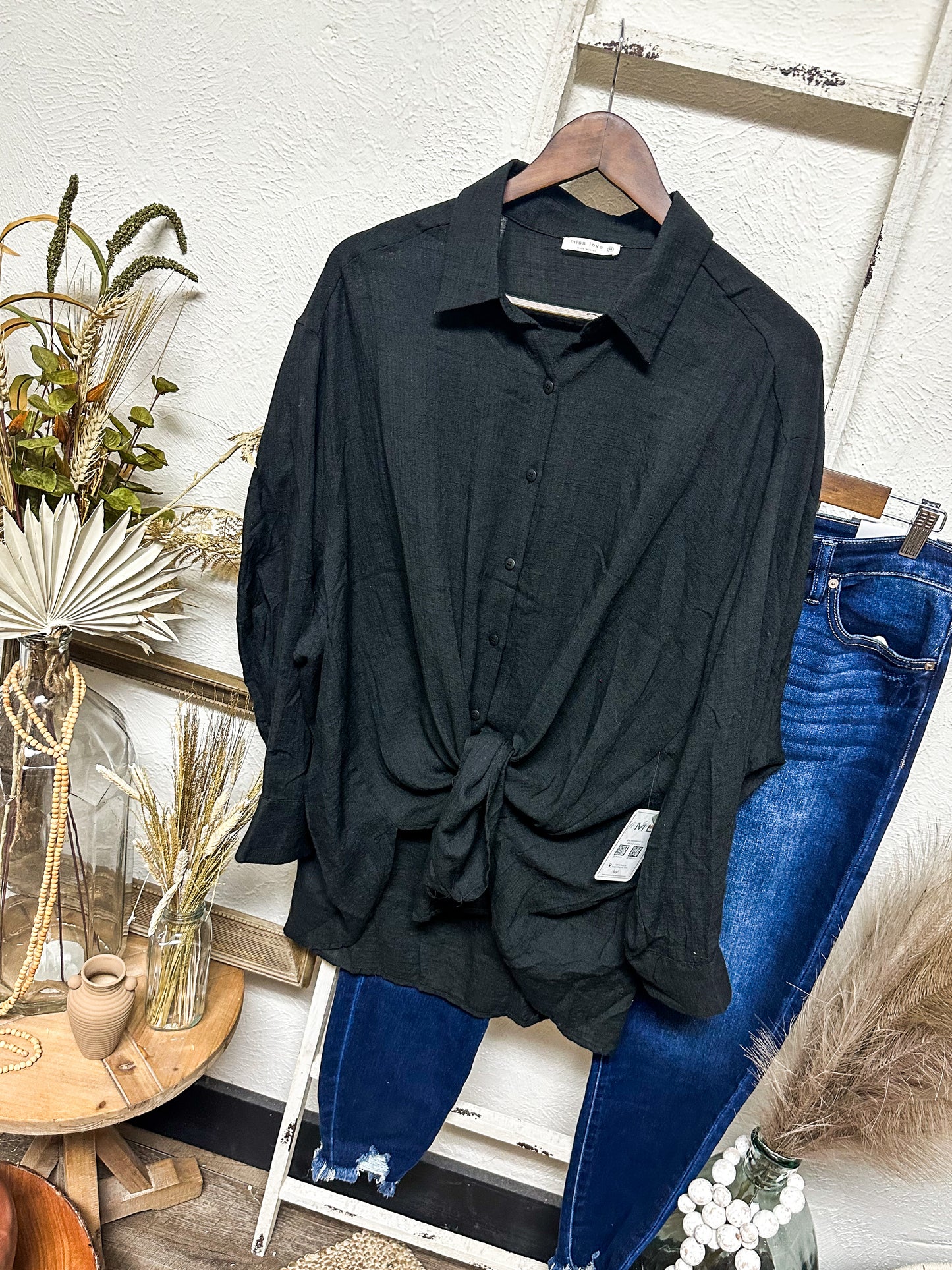 Carefree Days Top, Black