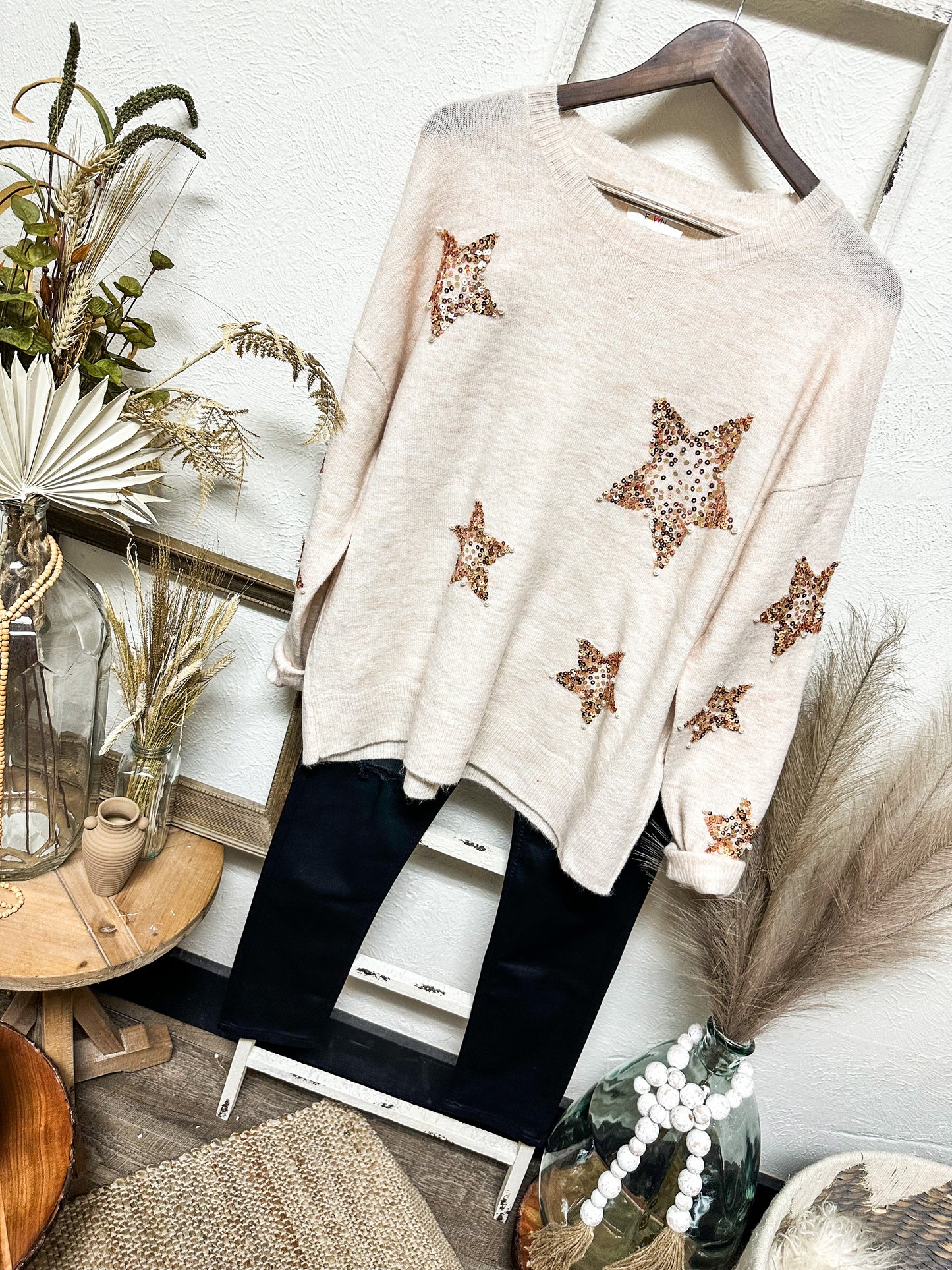 Touch of Sparkle Sweater, Rose Gold