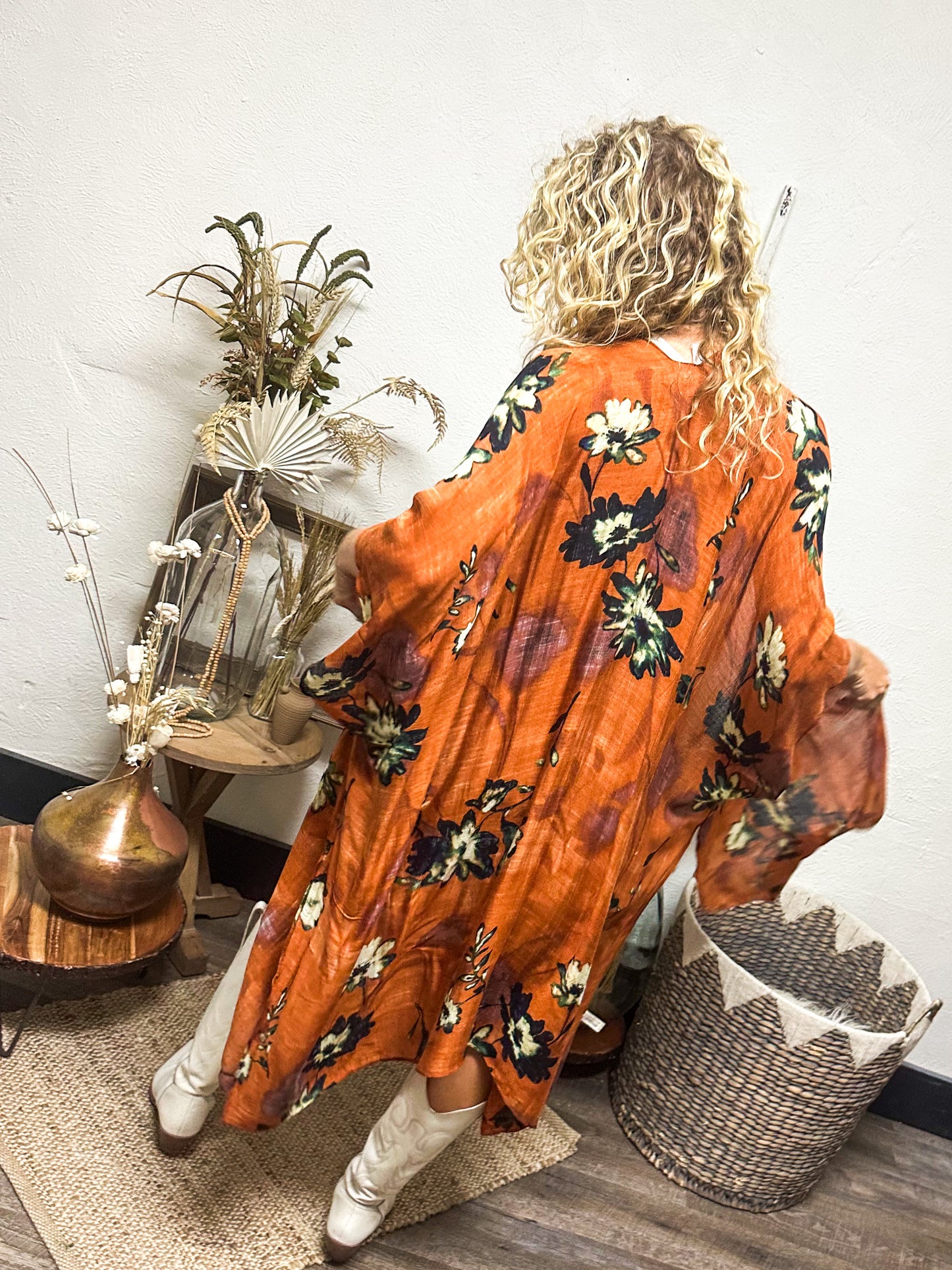 Secret Garden Kimono, Rust