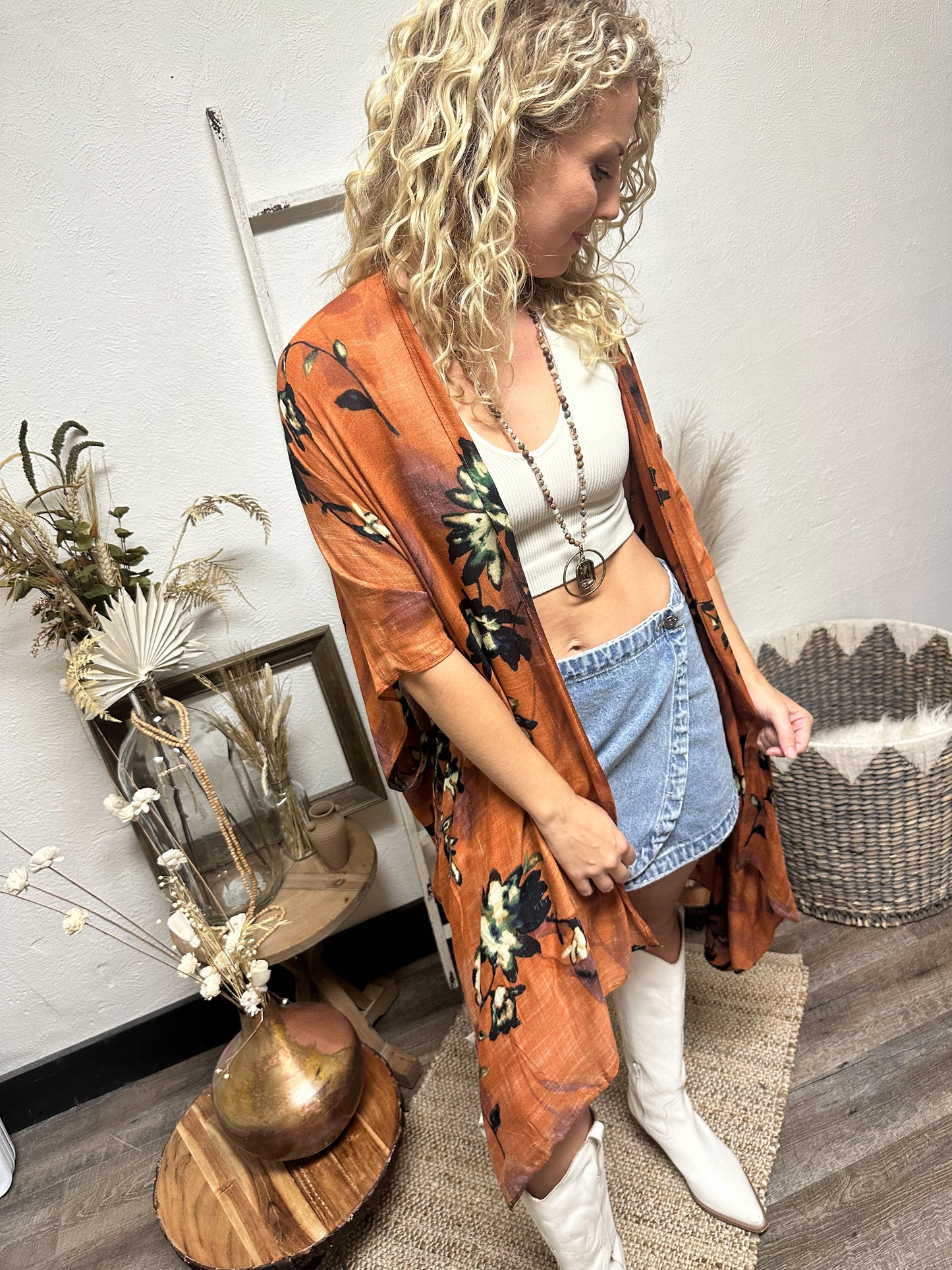 Secret Garden Kimono, Rust