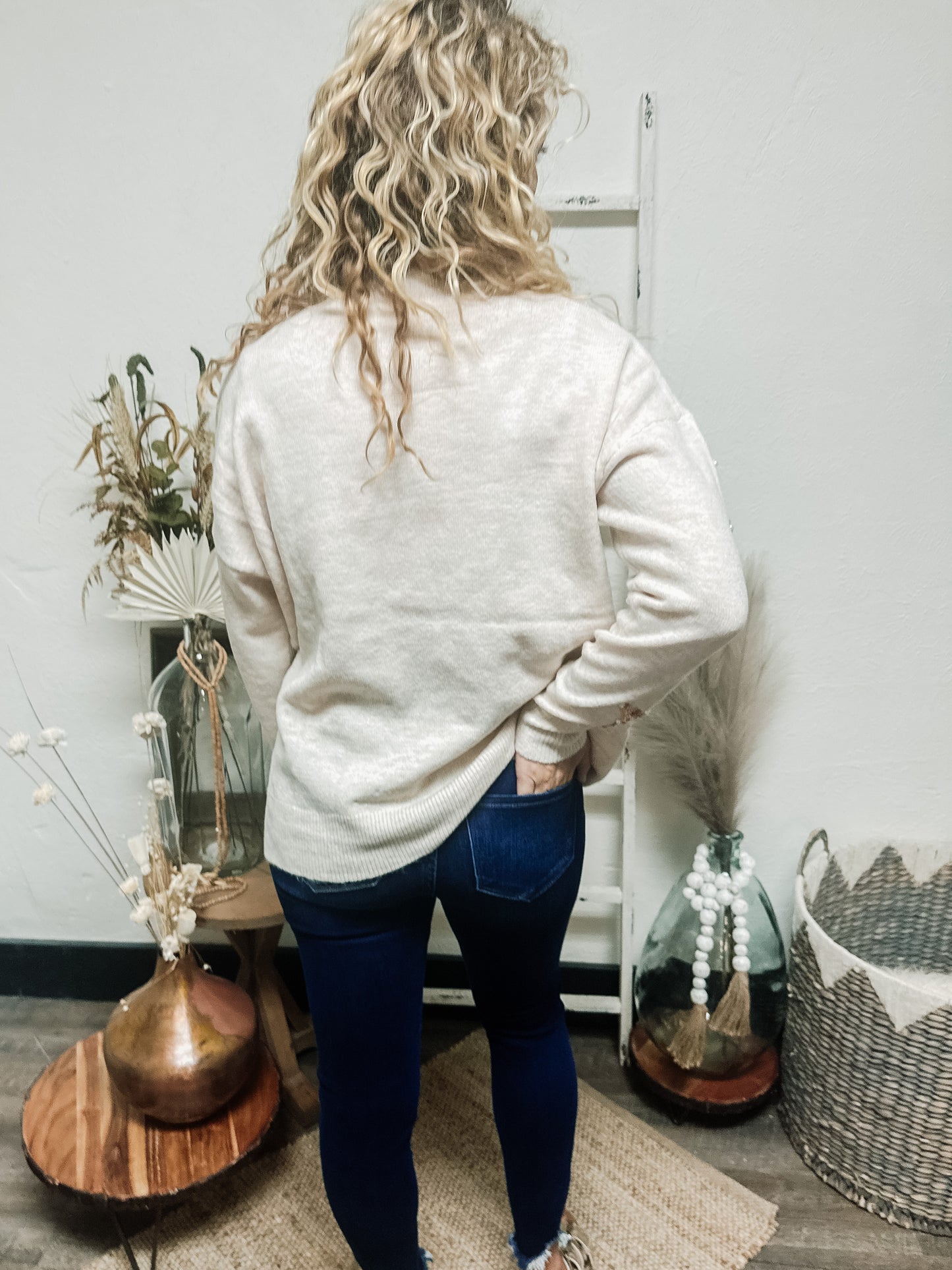 Touch of Sparkle Sweater, Rose Gold