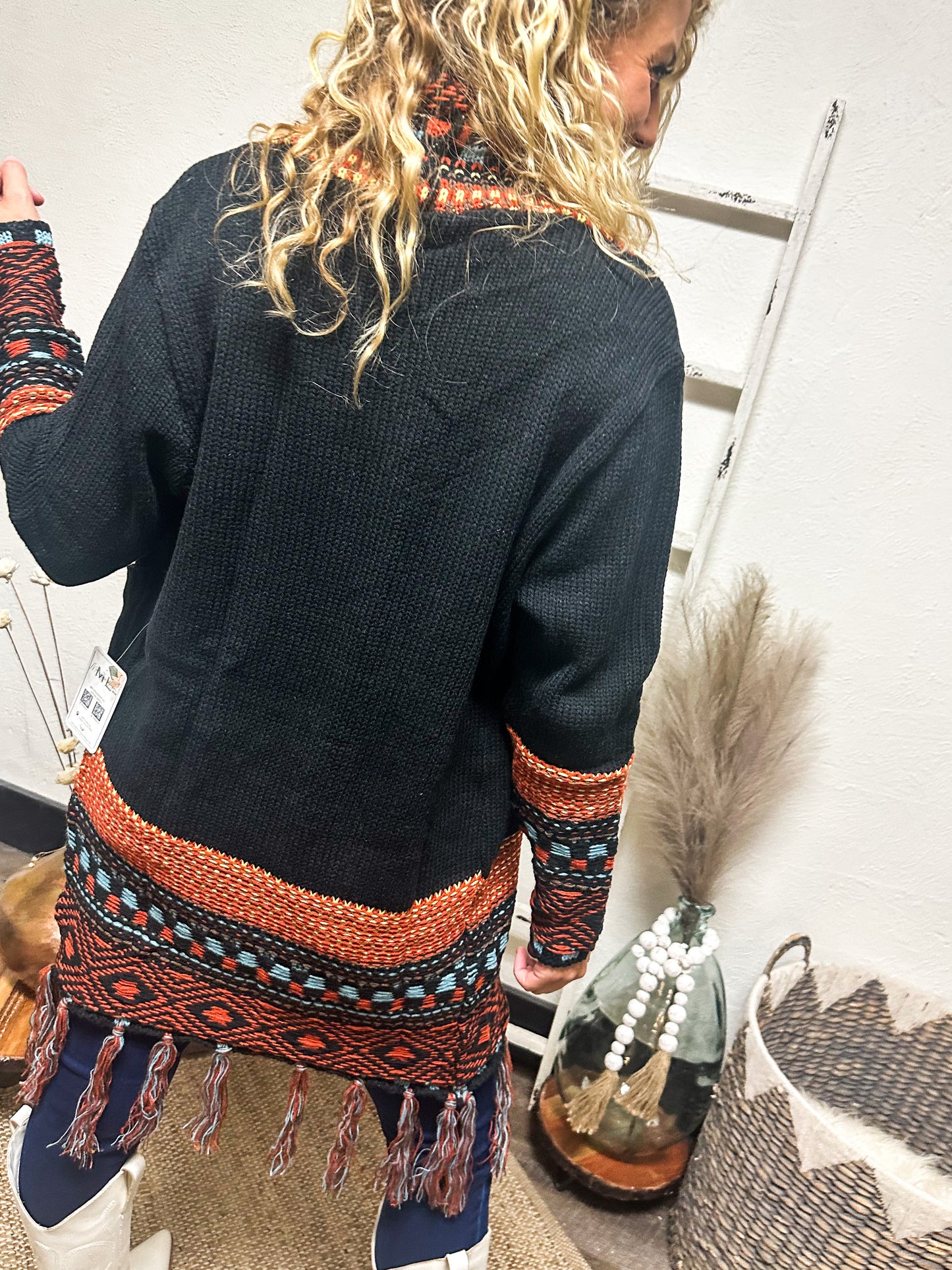 Sunset Sky Cardigan, Black