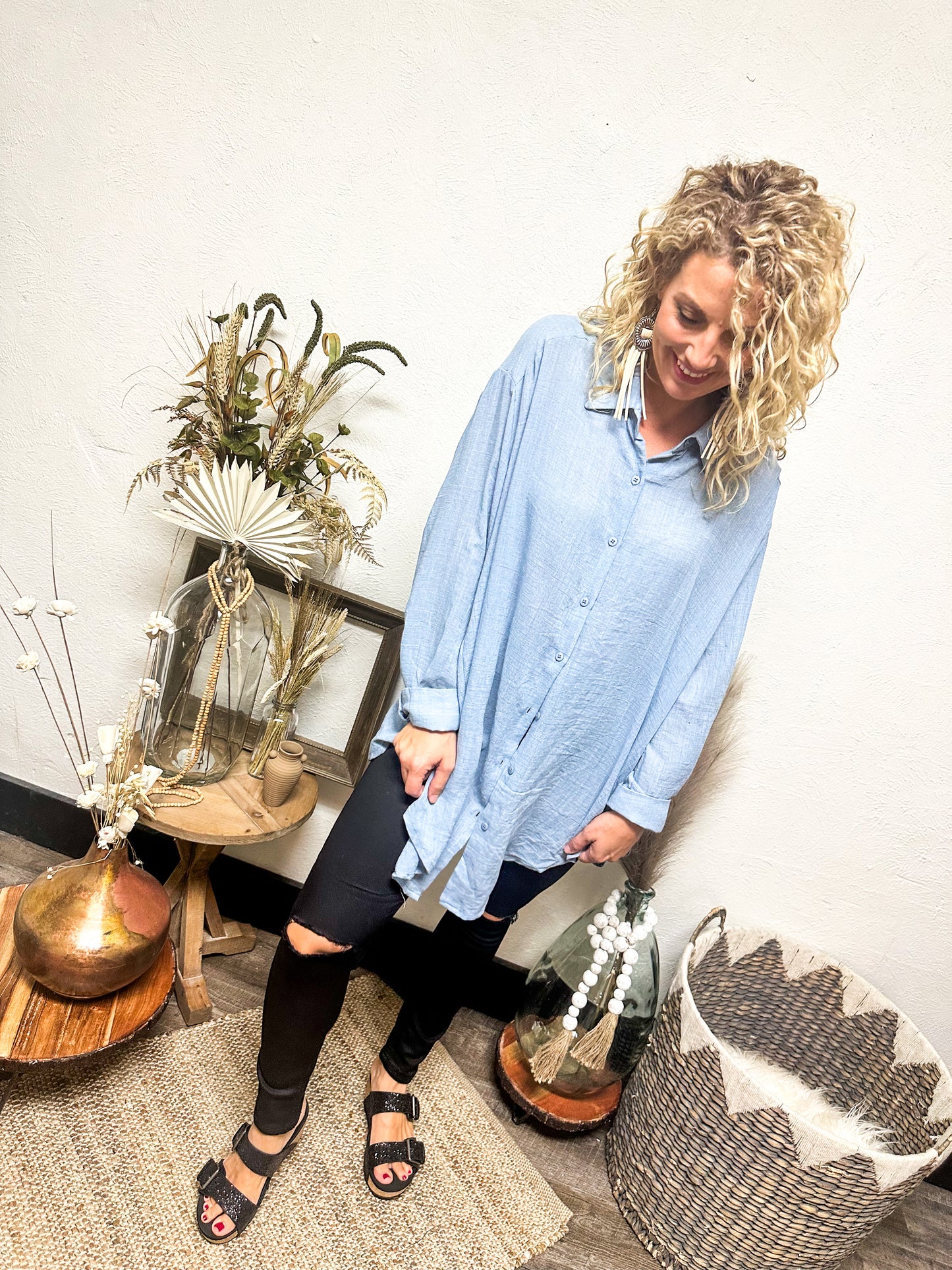Carefree Days Top, Blue