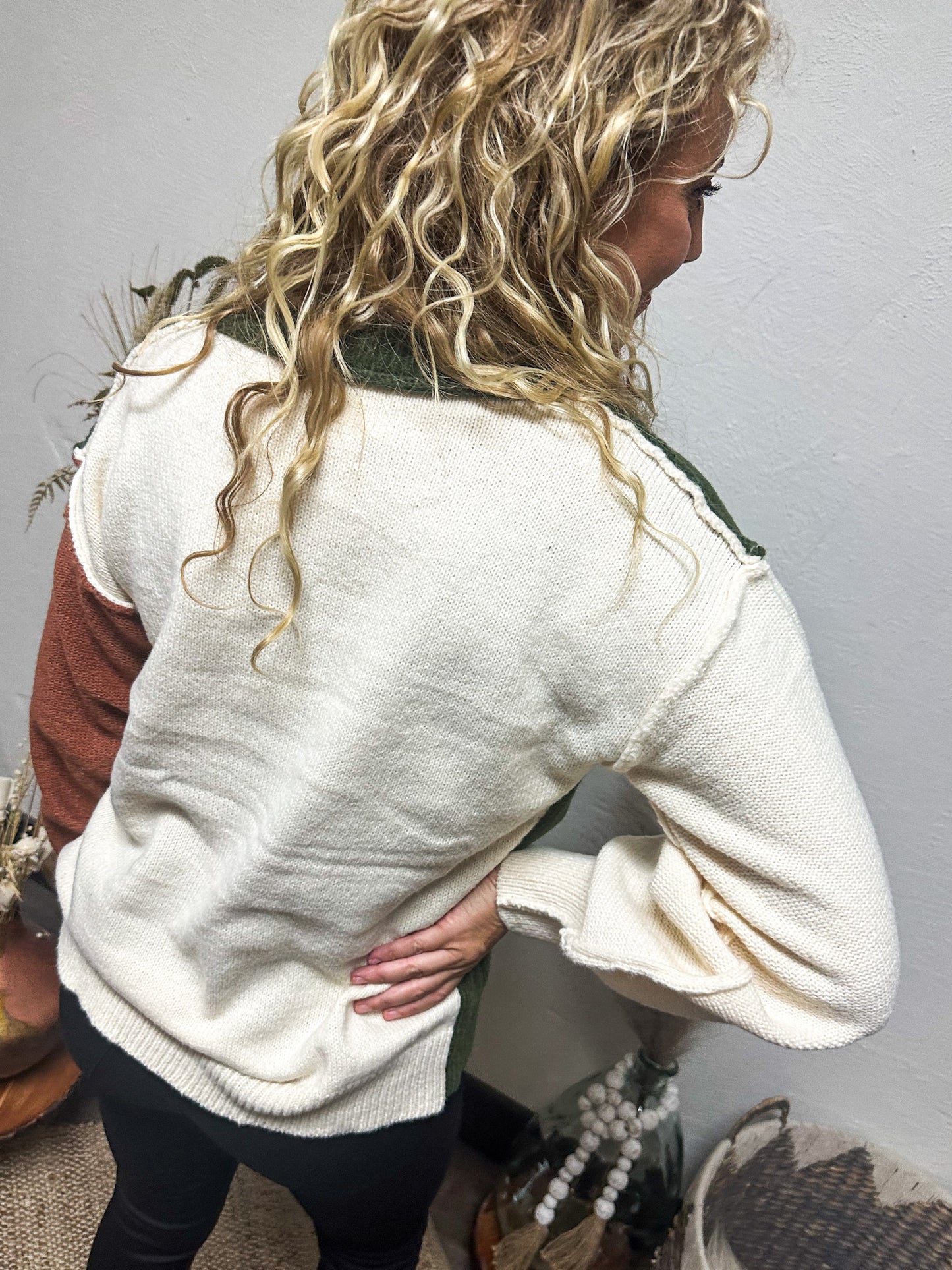 Live Boldly Sweater, Olive
