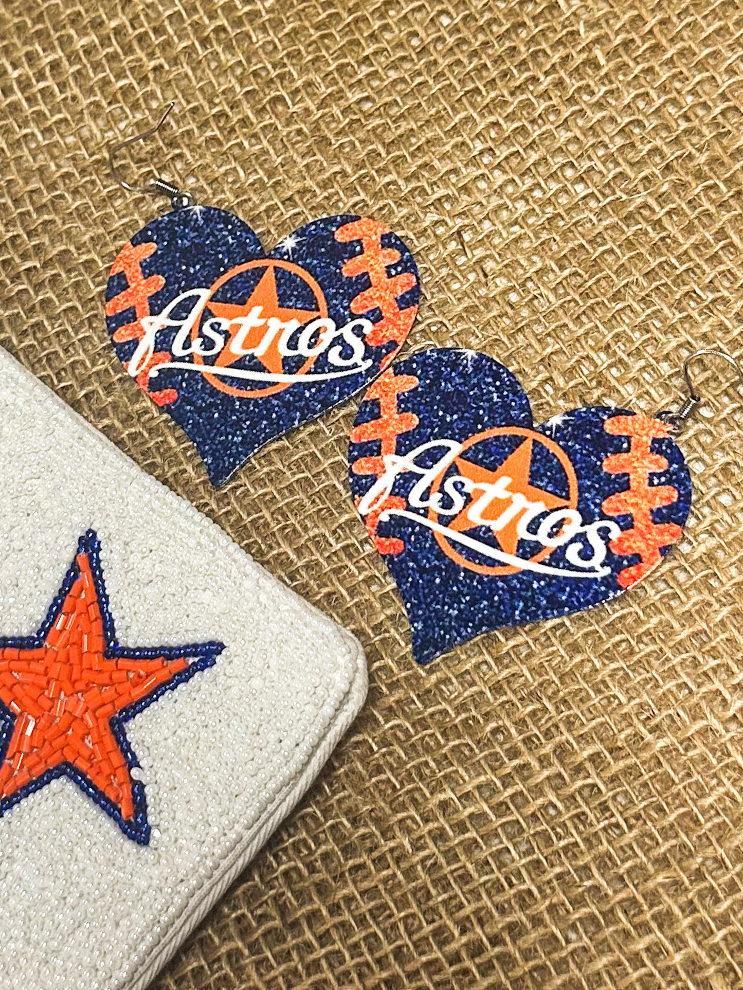 Love Our Team Earrings, Blue