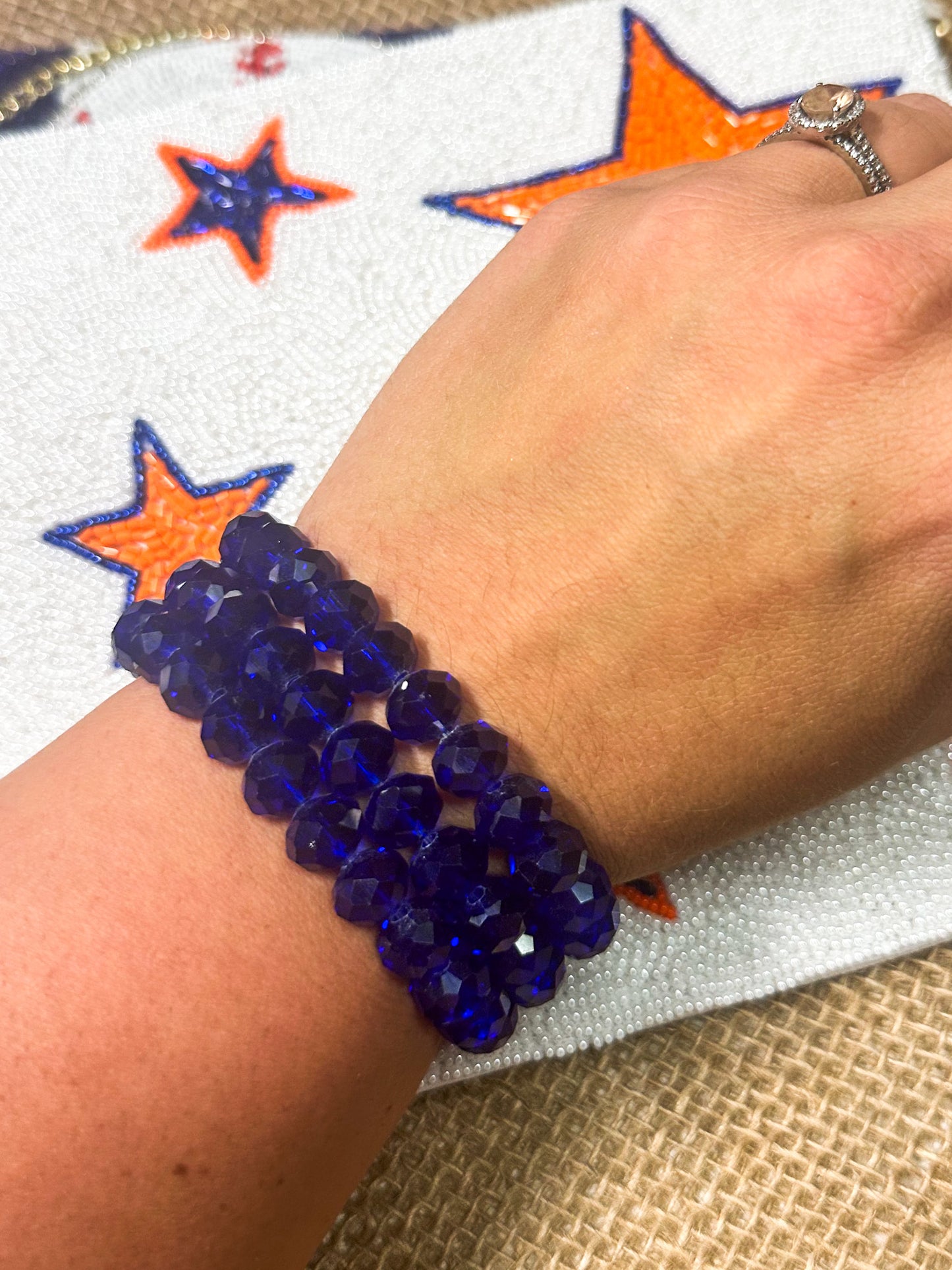 Shine Bigger Bracelet, 10mm Blue