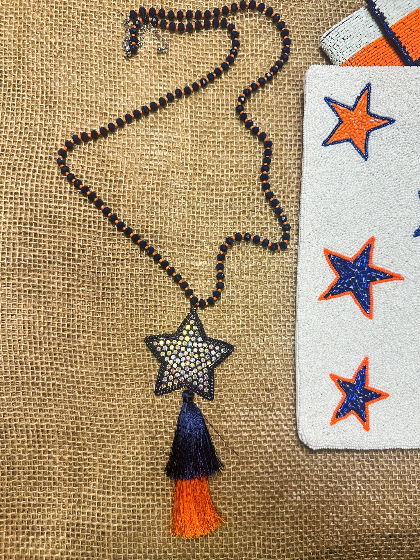 Out of the Park Beaded Necklace, Blue