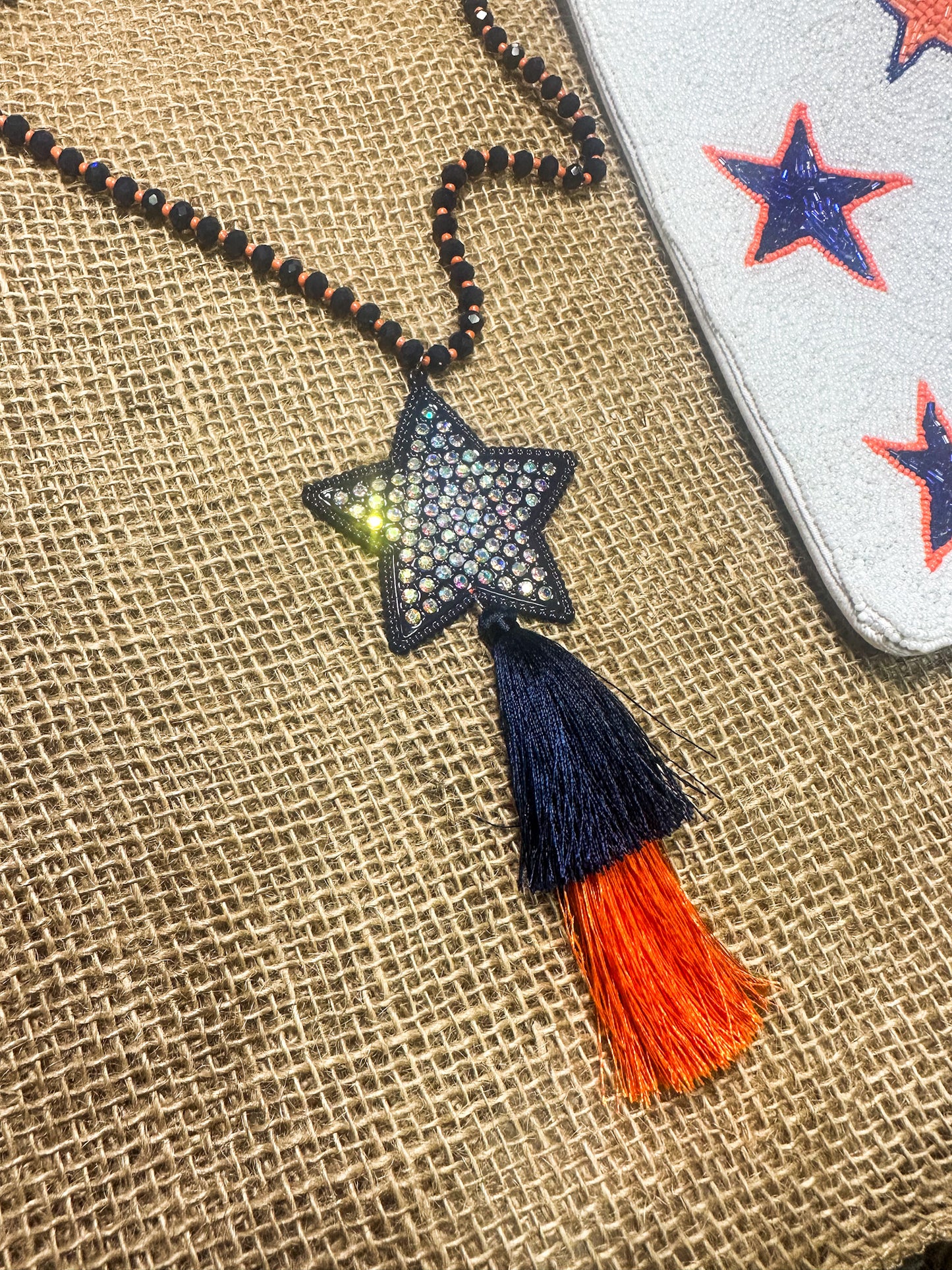 Out of the Park Beaded Necklace, Blue