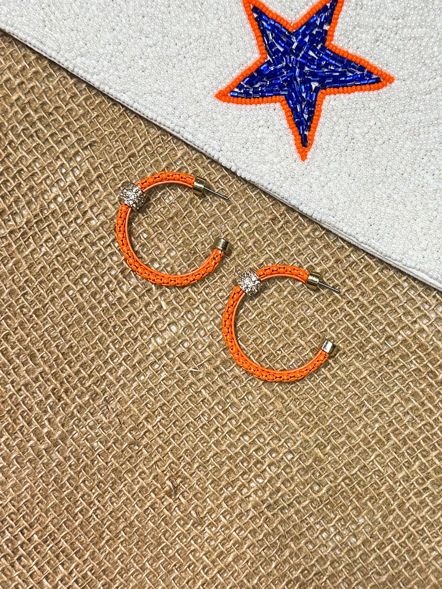Upscale Ballpark Hoops, Orange