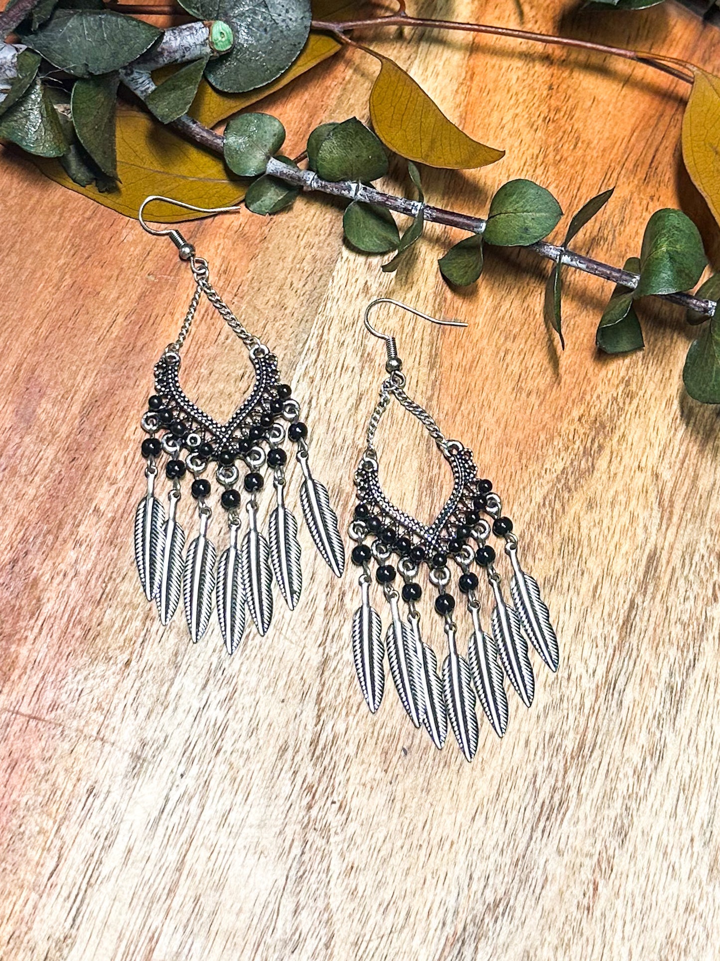 Bohemian Roamer Earrings, Black