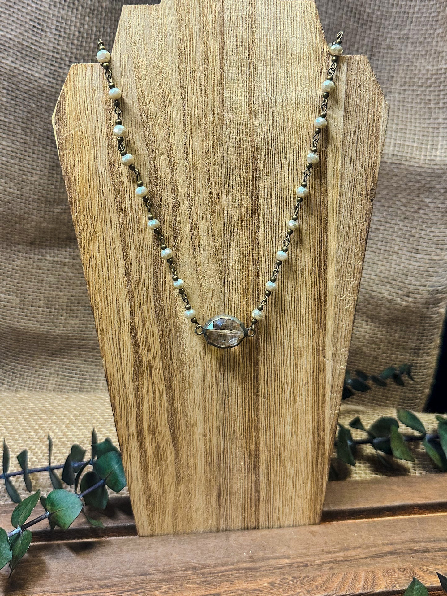 Pure Beauty Beaded Necklace, White