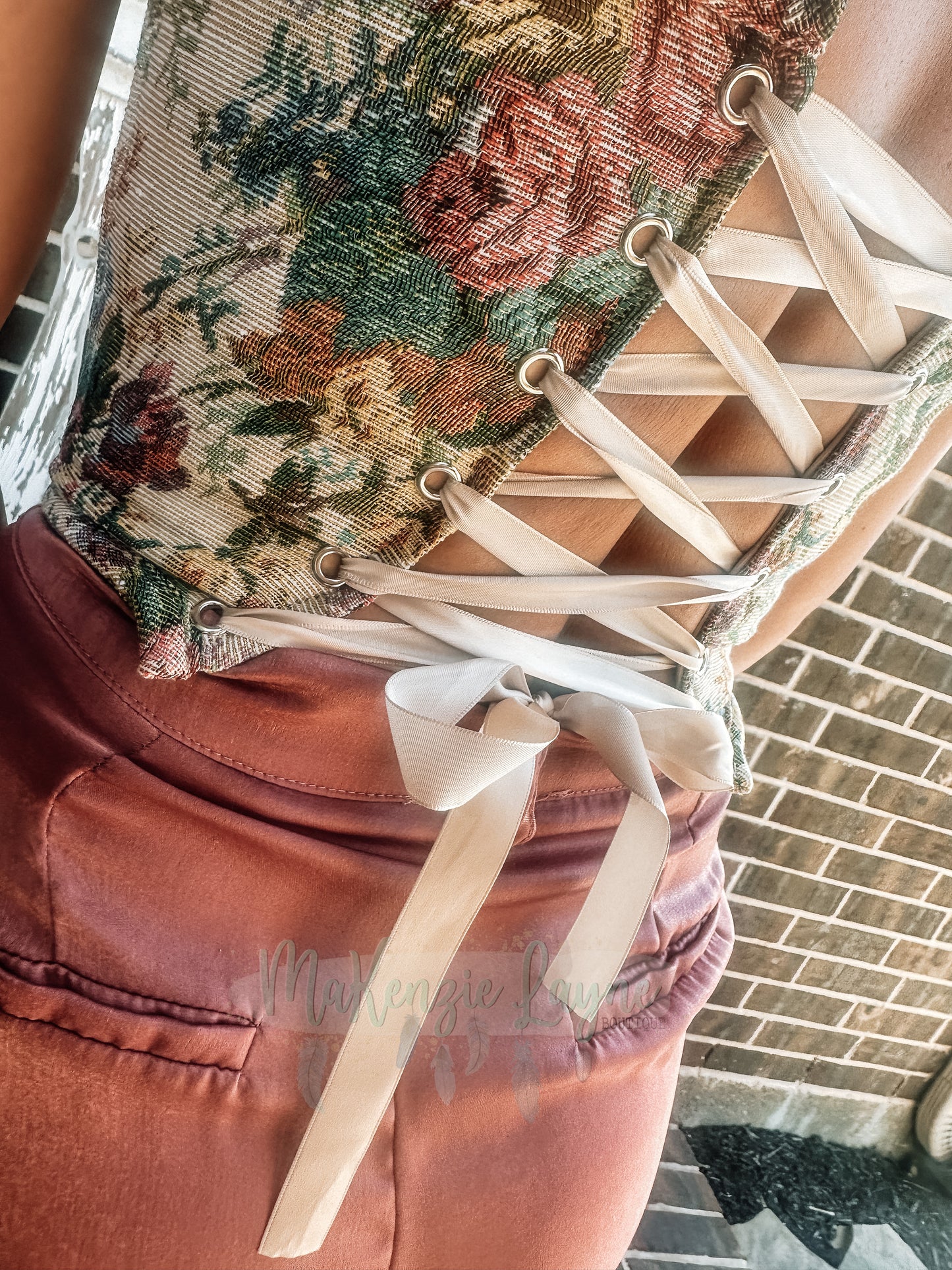 Along the Laces Corset Top