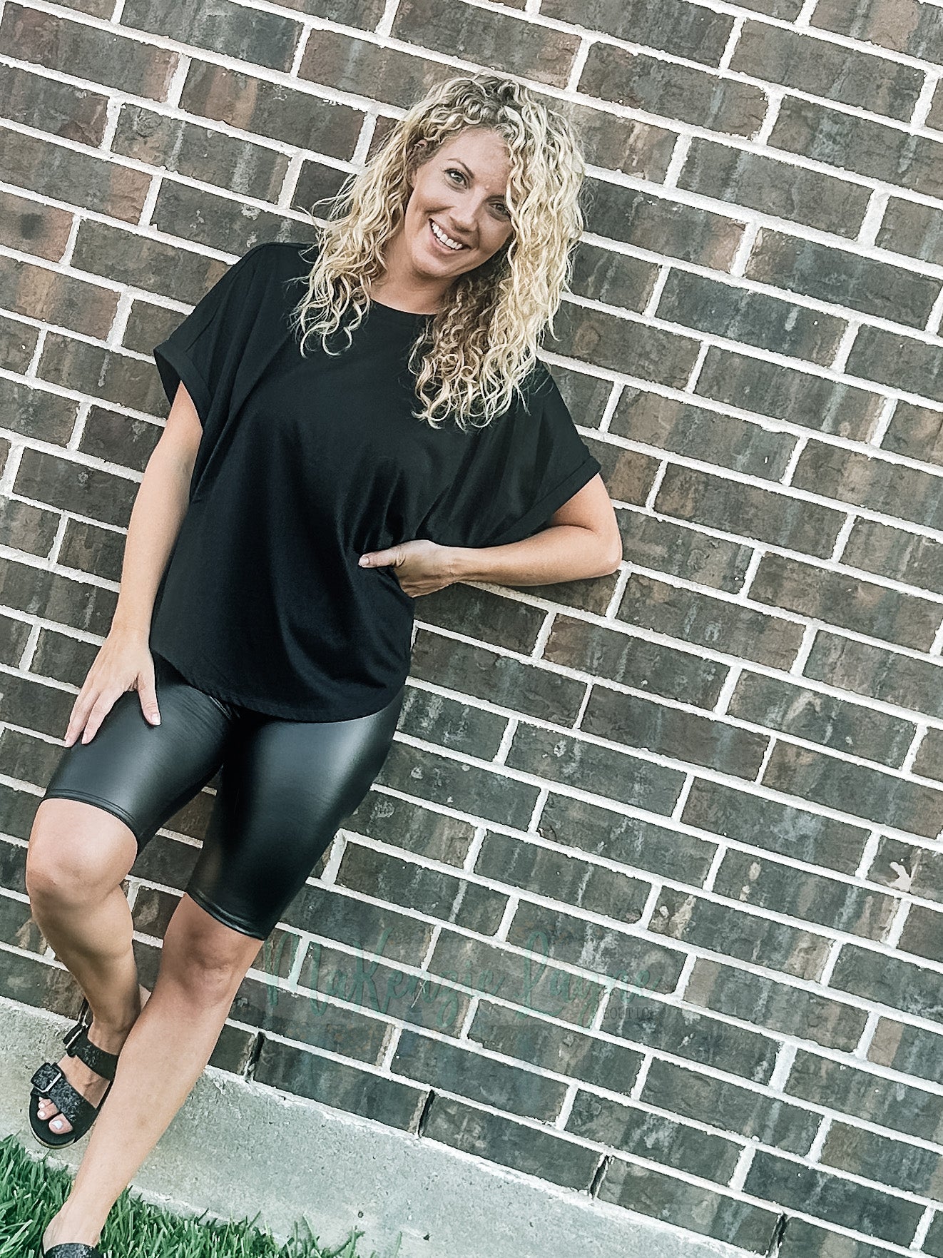 Biker Girl Faux Leather Shorts