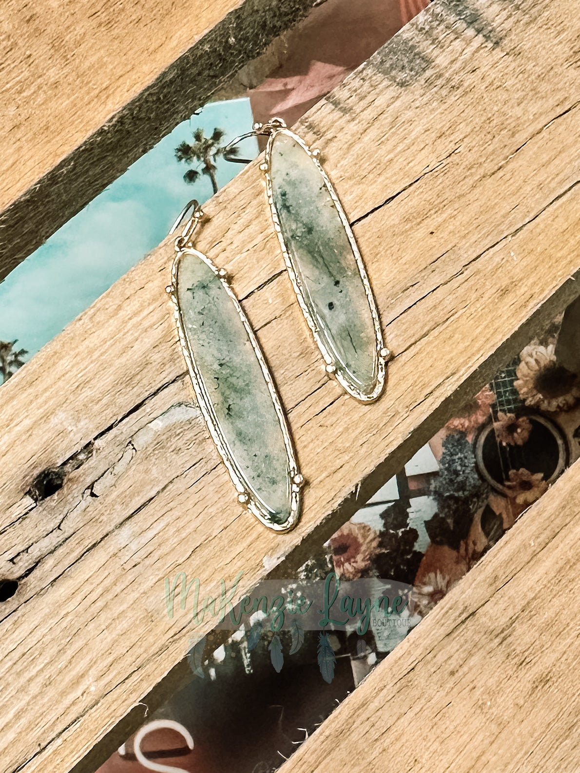 Dress It Up Oval Earrings, Labradorite