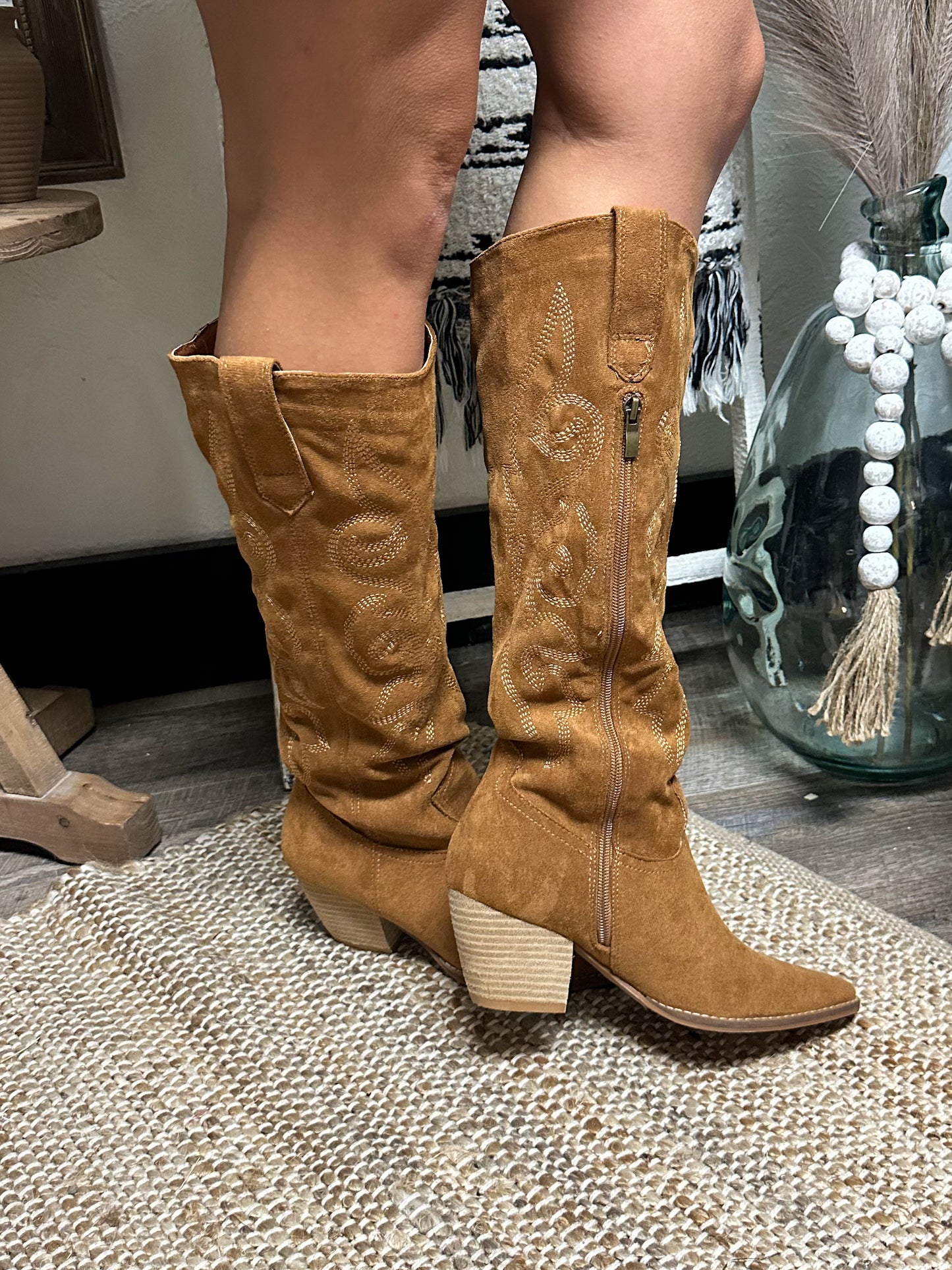 The Hazel Western Boot, Cognac