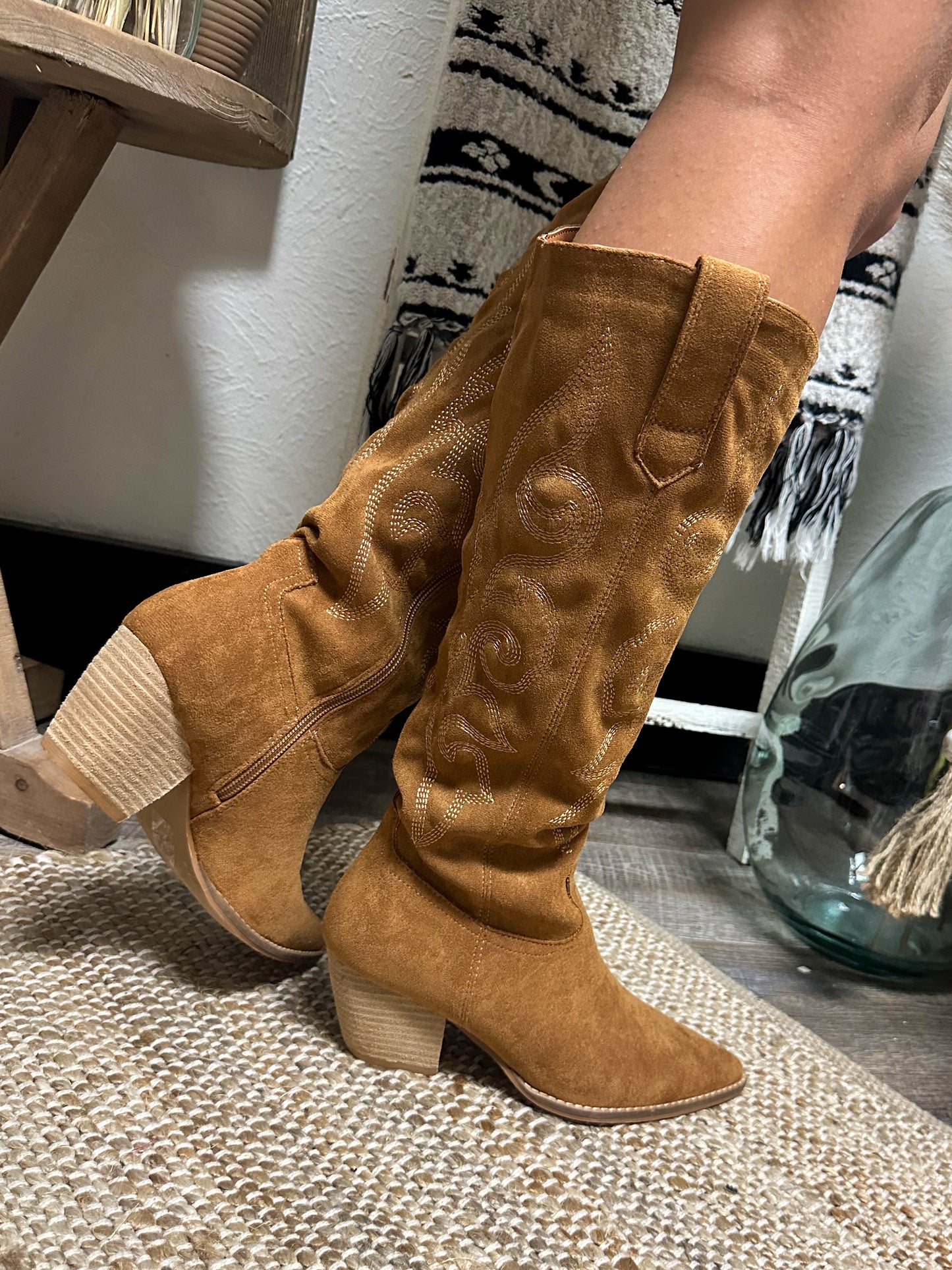 The Hazel Western Boot, Cognac