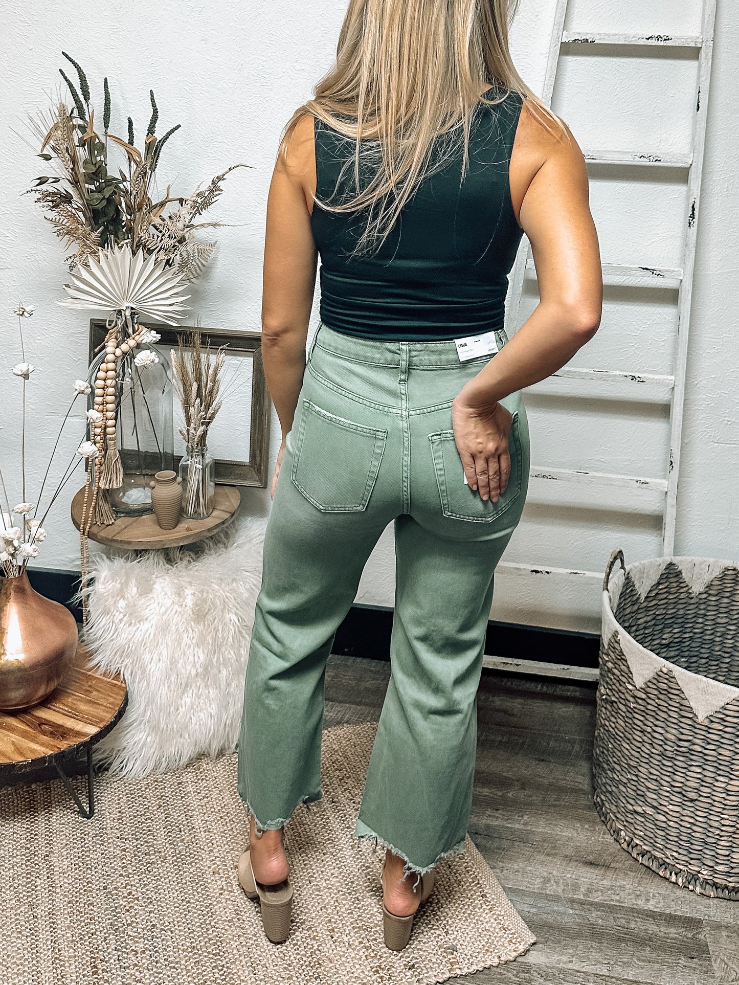 Envious Crop Flare Denim