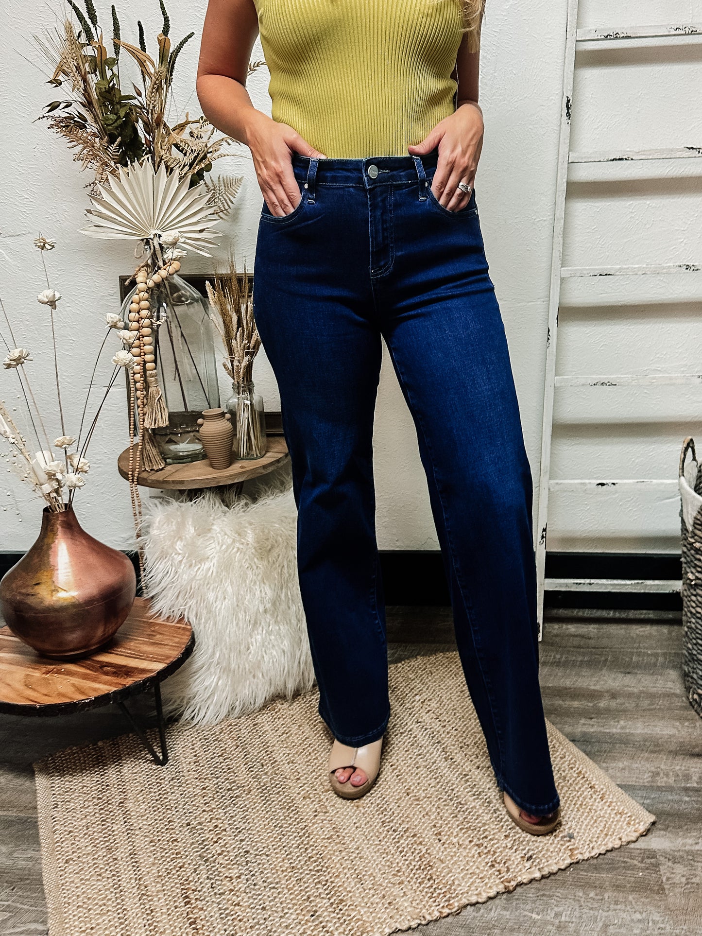 Lawson Mid Rise Wide Leg Jean