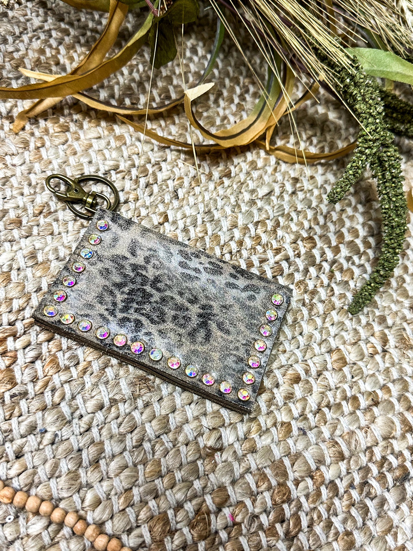 Subtle Spot Keychain Wallet, Tan